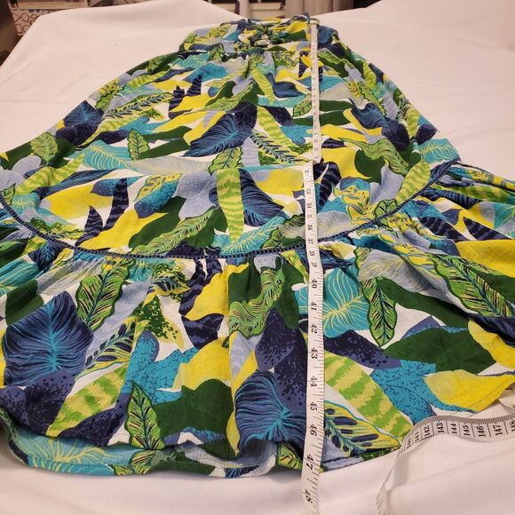 Aerie Paradise Palm Maxi Halter Dress Sz Med Tropical Boho Summer - Picture 11 of 12